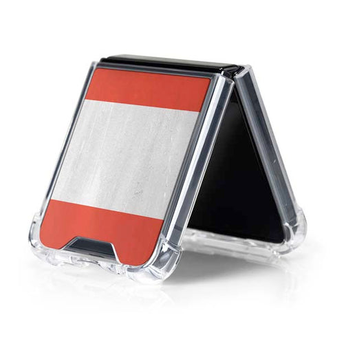 Peru Flag Distressed Galaxy Z Flip5 5G Clear Case